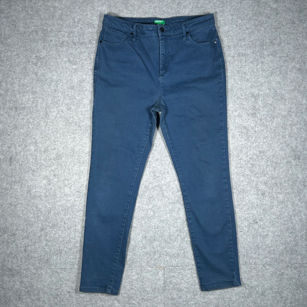 United Colors of Benetton denim pants women 8 Blue skinny high rise jeans